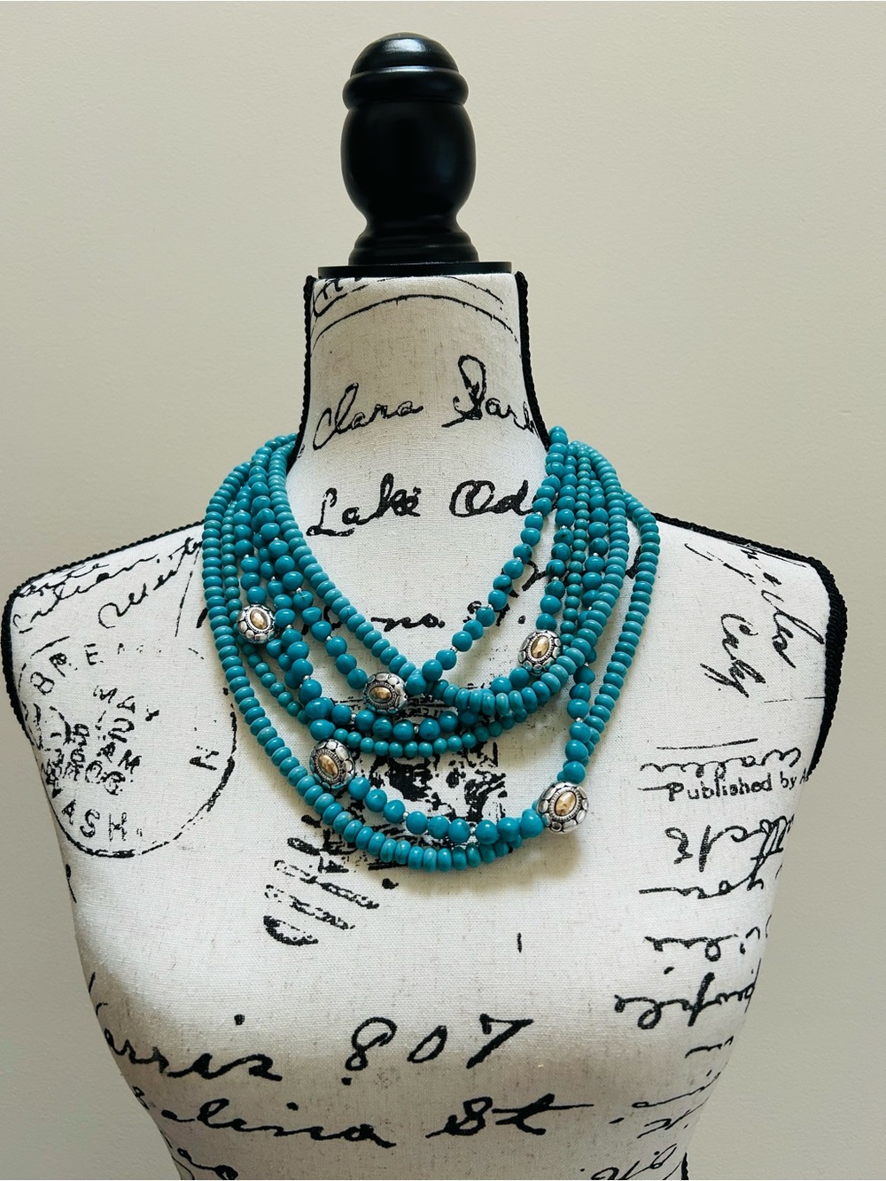 CHICO’S $100 Layered Turquoise Beaded Statement Necklace - Women Jewelry